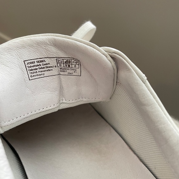 *New JOSEPH SEIBEL Claire 01 white leather sneaker sz41/10.5 - Picture 7 of 13